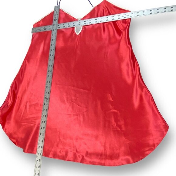 VTG Victoria's Secret Slip Dress Sz L Pink/Purple Satin Lingerie Negligée 90s - Picture 9 of 13